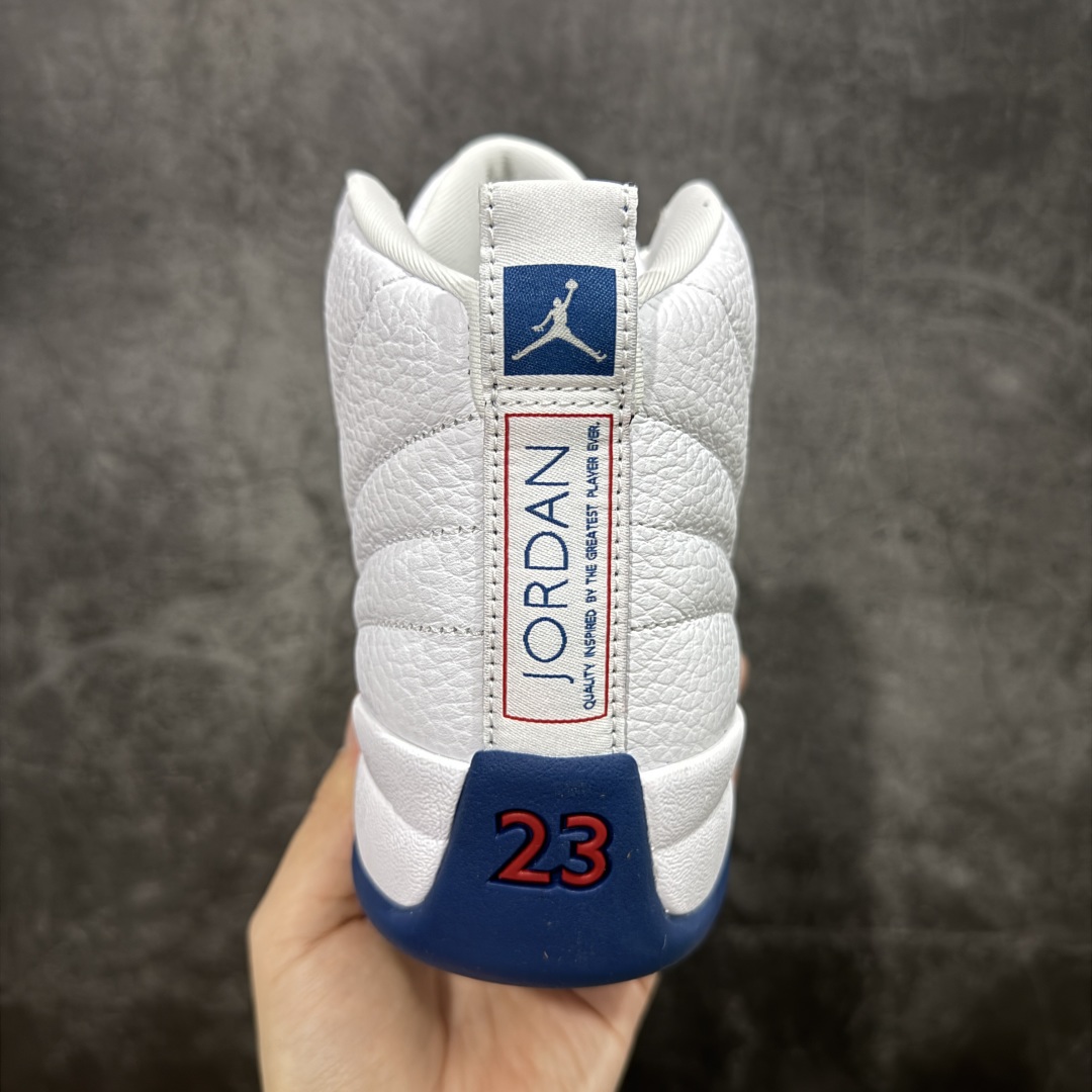 【OG纯原版】Air Jordan AJ12 Retro 潮流 中帮 复古篮球鞋 白蓝 法国蓝 CT80