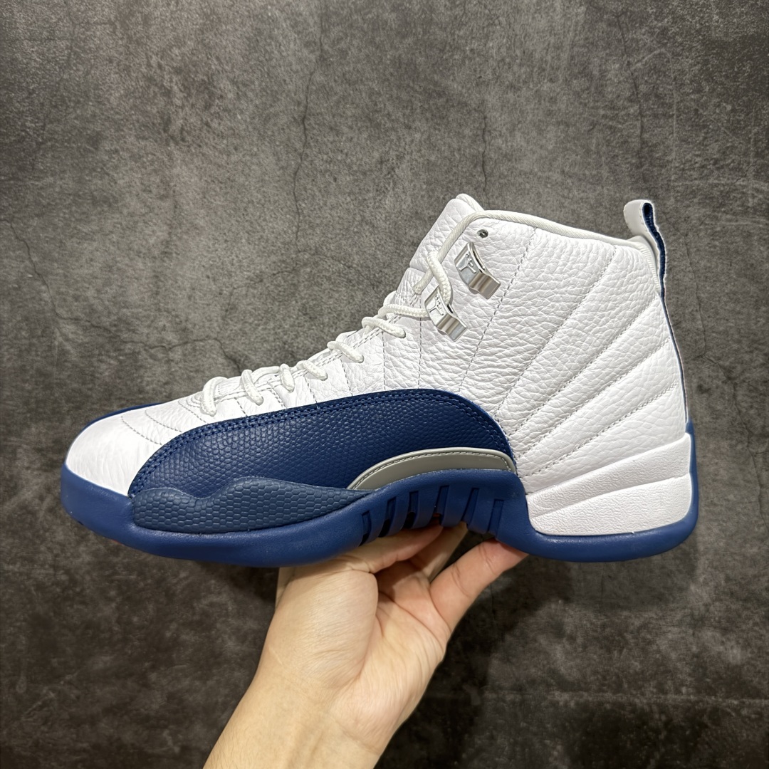 【OG纯原版】Air Jordan AJ12 Retro 潮流 中帮 复古篮球鞋 白蓝 法国蓝 CT80