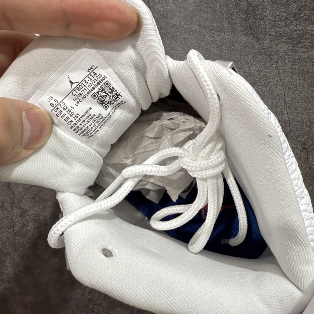 【OG纯原版】Air Jordan AJ12 Retro 潮流 中帮 复古篮球鞋 白蓝 法国蓝 CT80