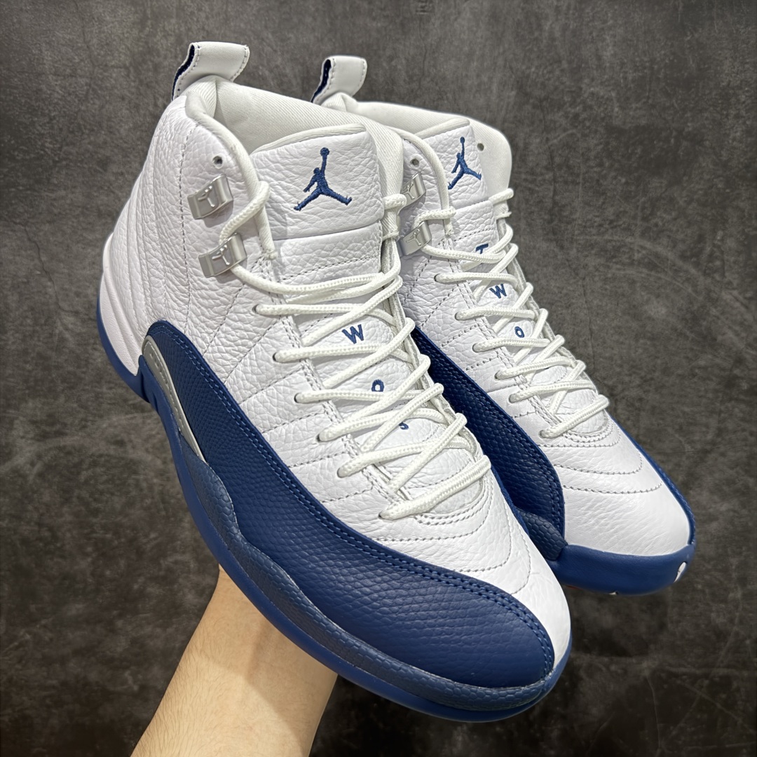【OG纯原版】Air Jordan AJ12 Retro 潮流 中帮 复古篮球鞋 白蓝 法国蓝 CT80