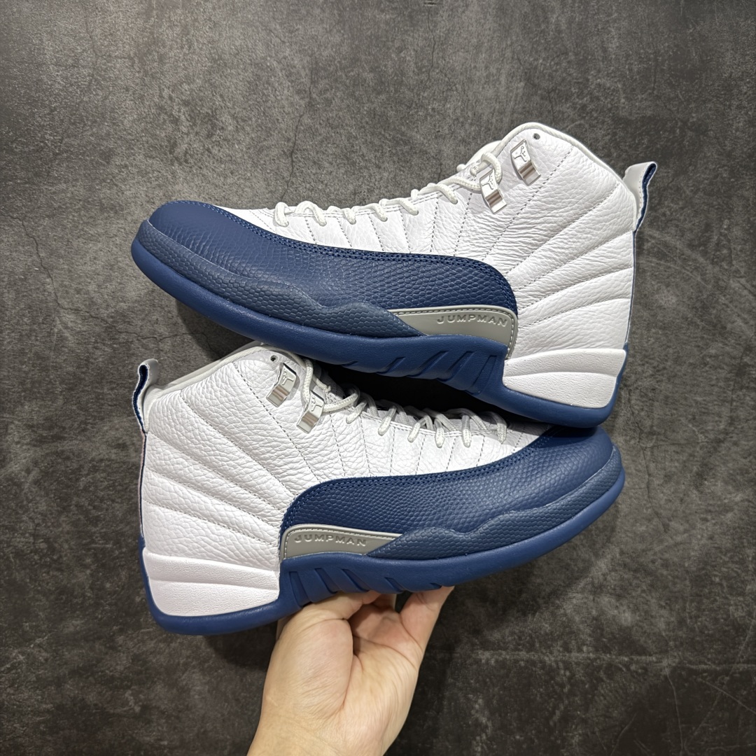 【OG纯原版】Air Jordan AJ12 Retro 潮流 中帮 复古篮球鞋 白蓝 法国蓝 CT80