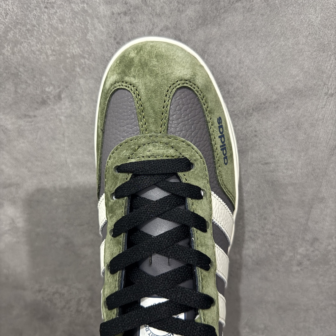 【纯原】AD Gazelle Indoor Trainers 古驰联名—深灰军绿 原厂定制长毛翻毛皮组合