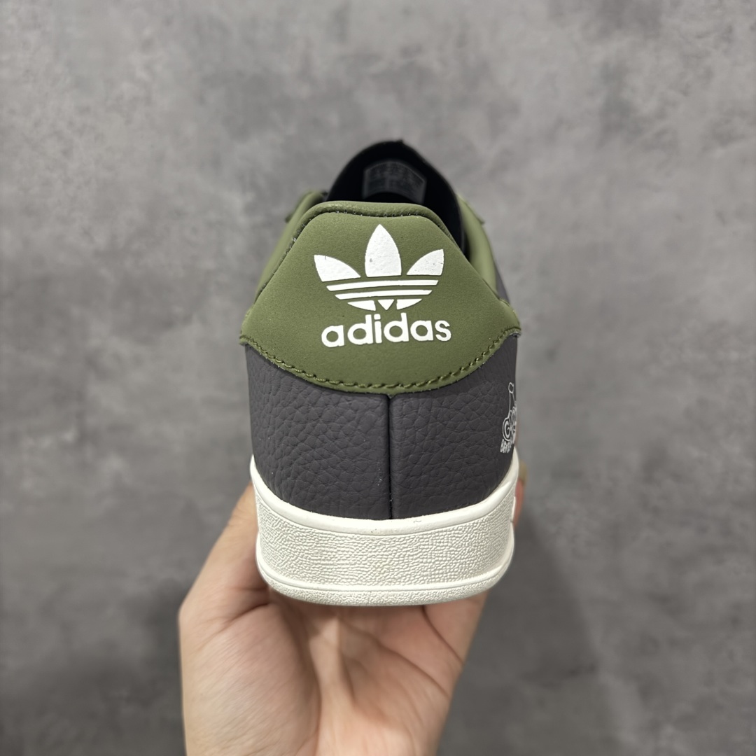 【纯原】AD Gazelle Indoor Trainers 古驰联名—深灰军绿 原厂定制长毛翻毛皮组合