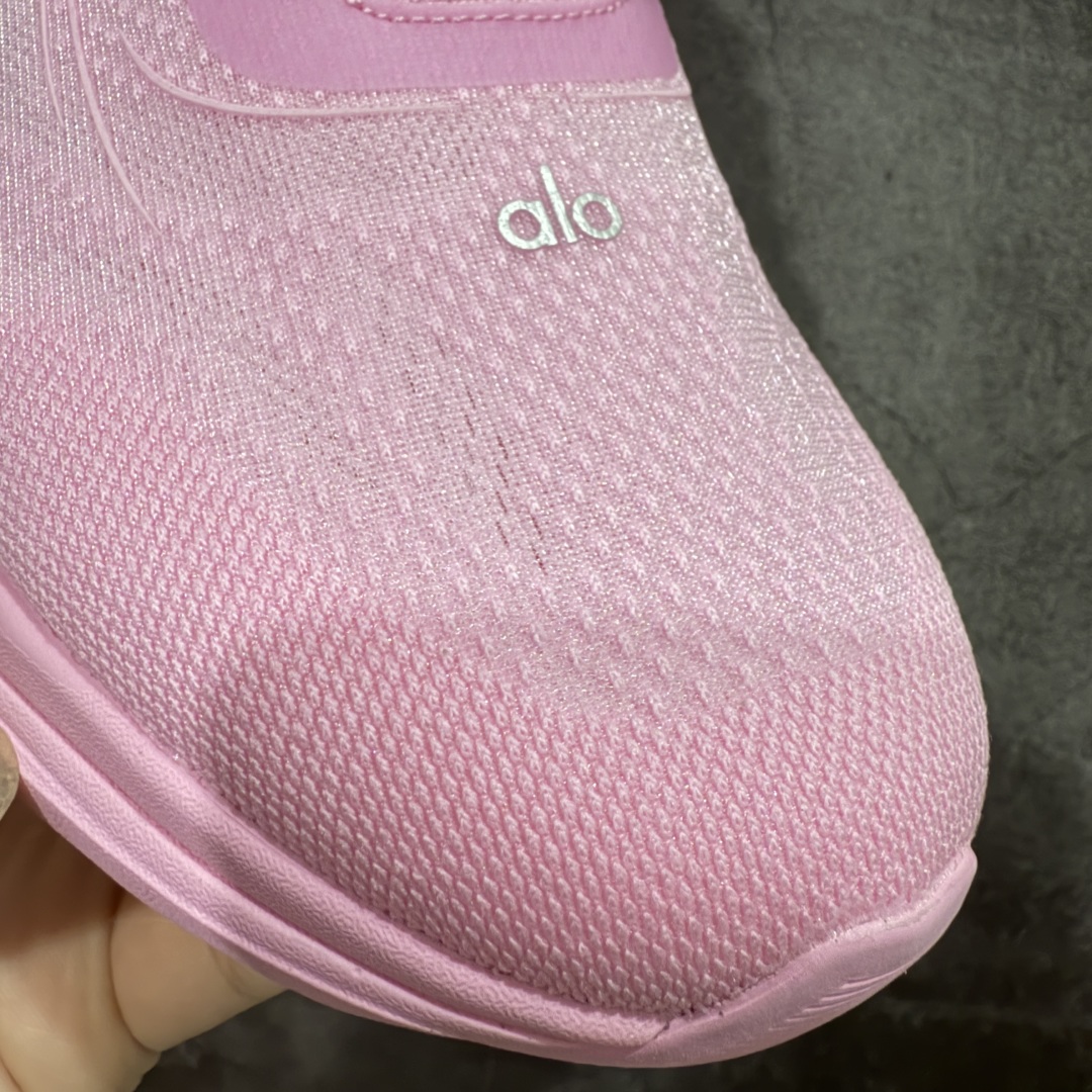 Alo Runner 明星同款 四季常青款增高低帮休闲生活鞋 粉红色1:1复刻 细节一步到位 采用增高4