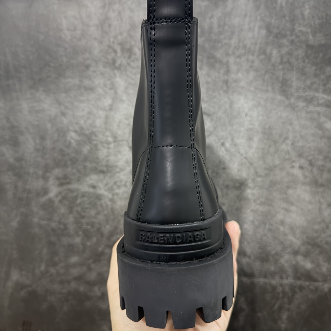 图片[4]-【莞产G版】法国高端奢侈品牌-巴黎世家BALENCIAGA Men\’s Leather boots 大头米奇风真皮德比休闲厚底皮鞋 油亮牛皮马丁靴 广东原产 全套代购包装及配件 采用进口牛皮革鞋面材质 内嵌小牛真皮贴附加厚PU缓震乳胶鞋垫 跟高7cm 原比值开发胎纹面粗齿橡胶大底❗️ 尺码：39-45(比运动鞋偏大一码!!)-选品中心