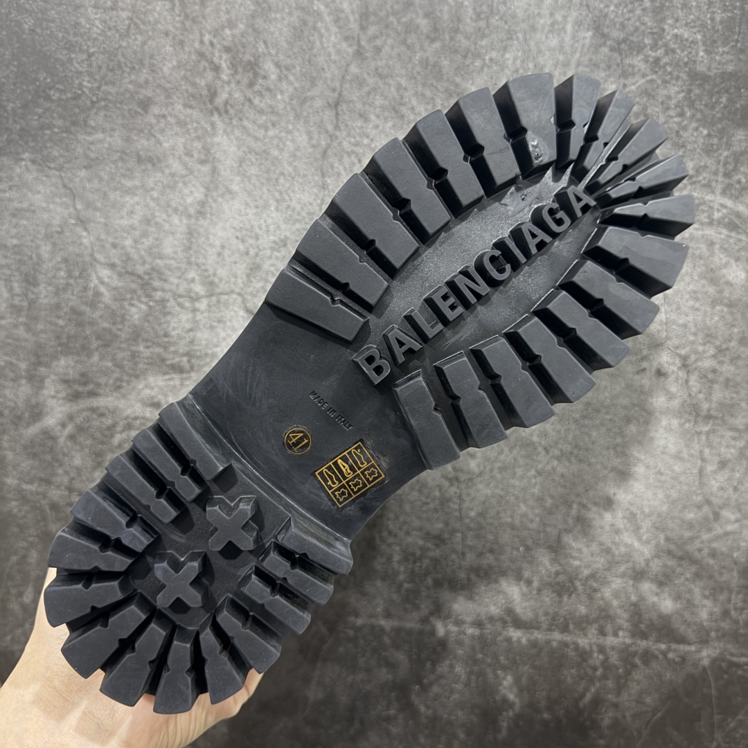图片[9]-【莞产G版】法国高端奢侈品牌-巴黎世家BALENCIAGA Men\’s Leather boots 大头米奇风真皮德比休闲厚底皮鞋 油亮牛皮马丁靴 广东原产 全套代购包装及配件 采用进口牛皮革鞋面材质 内嵌小牛真皮贴附加厚PU缓震乳胶鞋垫 跟高7cm 原比值开发胎纹面粗齿橡胶大底❗️ 尺码：39-45(比运动鞋偏大一码!!)-选品中心