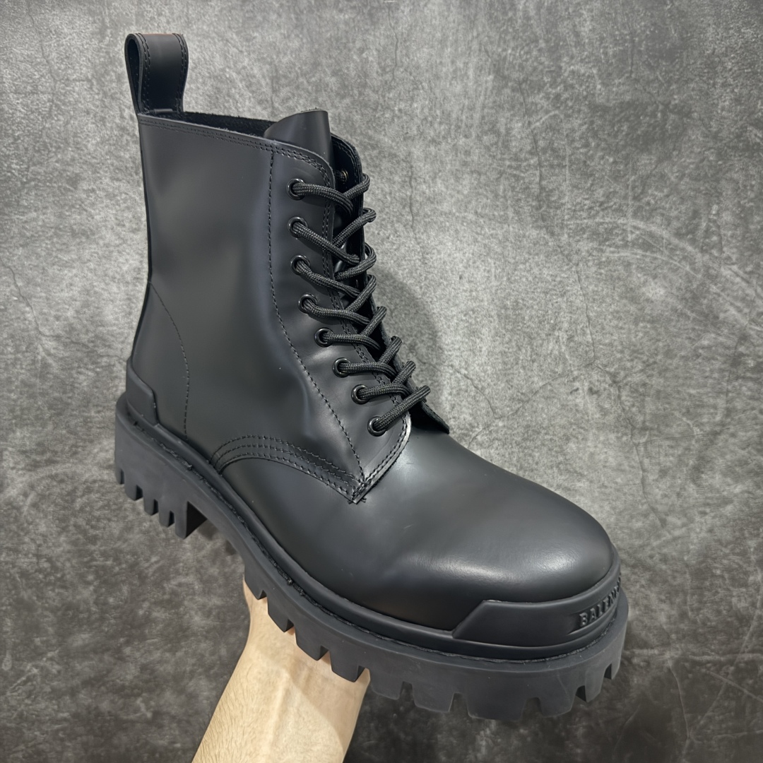 图片[3]-【莞产G版】法国高端奢侈品牌-巴黎世家BALENCIAGA Men\’s Leather boots 大头米奇风真皮德比休闲厚底皮鞋 油亮牛皮马丁靴 广东原产 全套代购包装及配件 采用进口牛皮革鞋面材质 内嵌小牛真皮贴附加厚PU缓震乳胶鞋垫 跟高7cm 原比值开发胎纹面粗齿橡胶大底❗️ 尺码：39-45(比运动鞋偏大一码!!)-选品中心