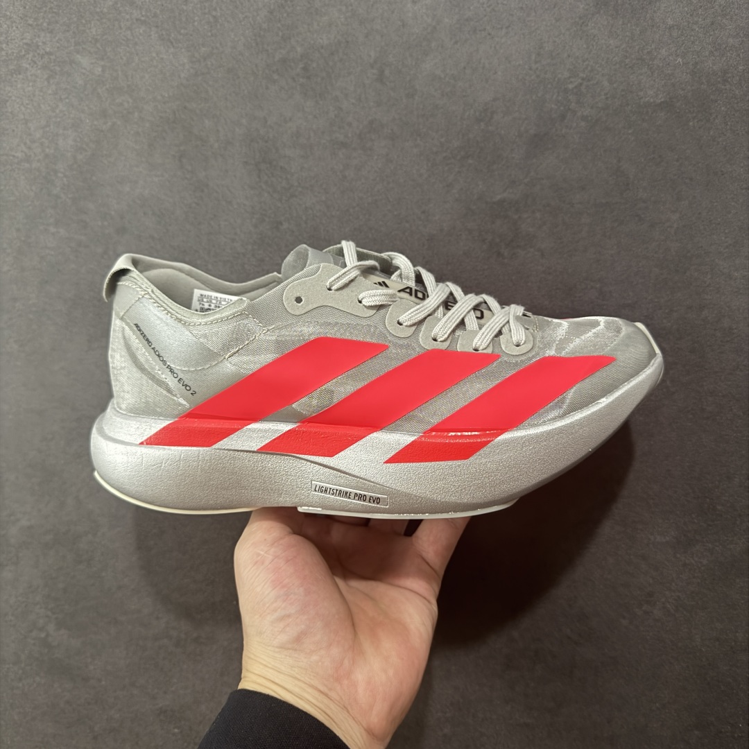 【公司级】Adidas Adizero Adios Pro Evo 2 阿迪超轻透气缓震跑鞋 #以令人难以置信的138克重量,刷新了跑鞋轻量化的记录,阿迪在材料科学和工艺技术上的深厚积累。 #全新鞋款采用Lightweight Upper材料,让穿着者几乎能够体验到一种\