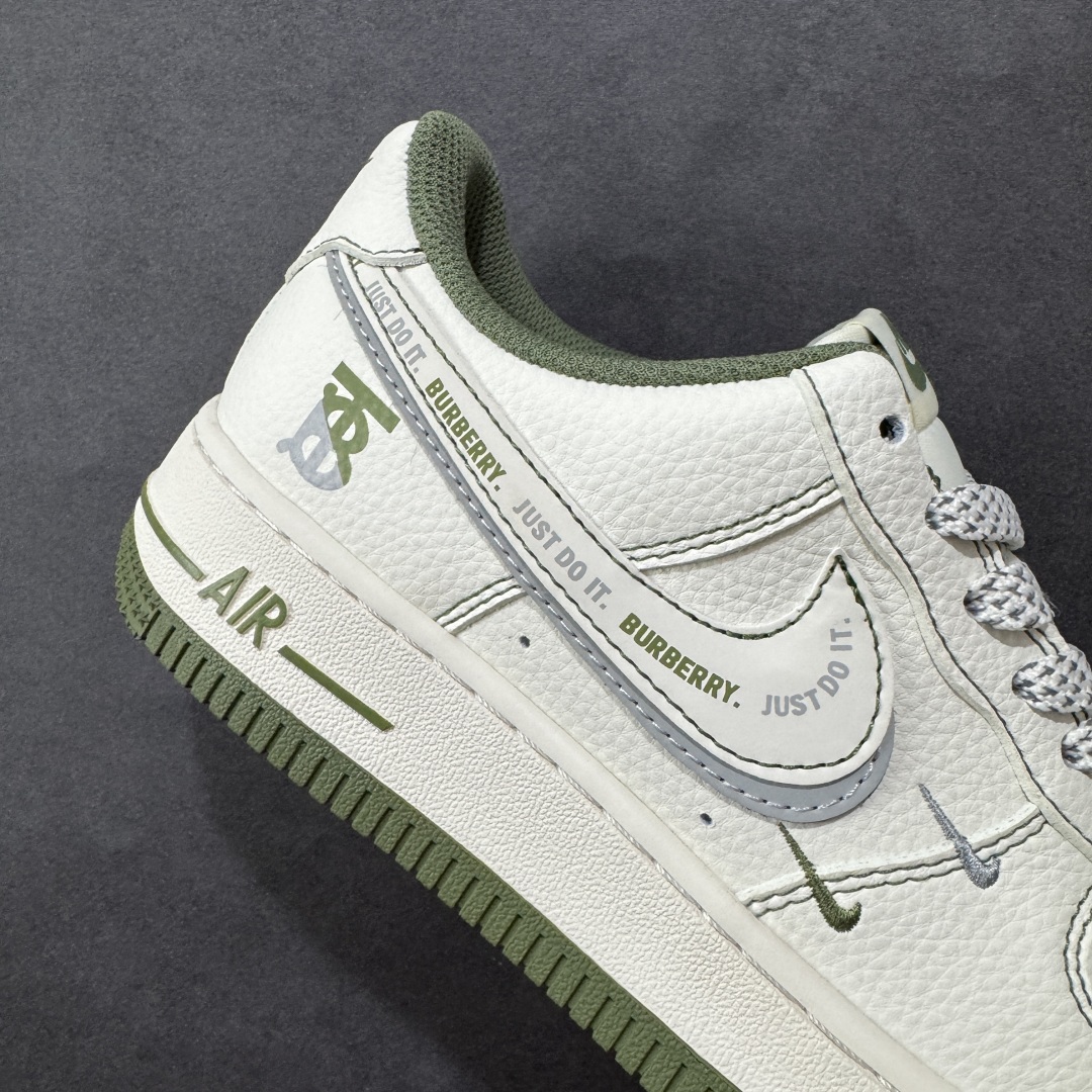 图片[6]-【定制版】Nike Air Force 1\’07 Low 巴宝莉联名 米军绿电绣 空军一号低帮休闲板鞋  #定制皮料 定制鞋盒 原楦原纸板 纯正空军版型 内置全掌气垫 货号：JP8028-003  尺码：36 36.5 37.5 38 38.5 39 40 40.5 41 42 42.5 43 44 44.5 45-选品中心