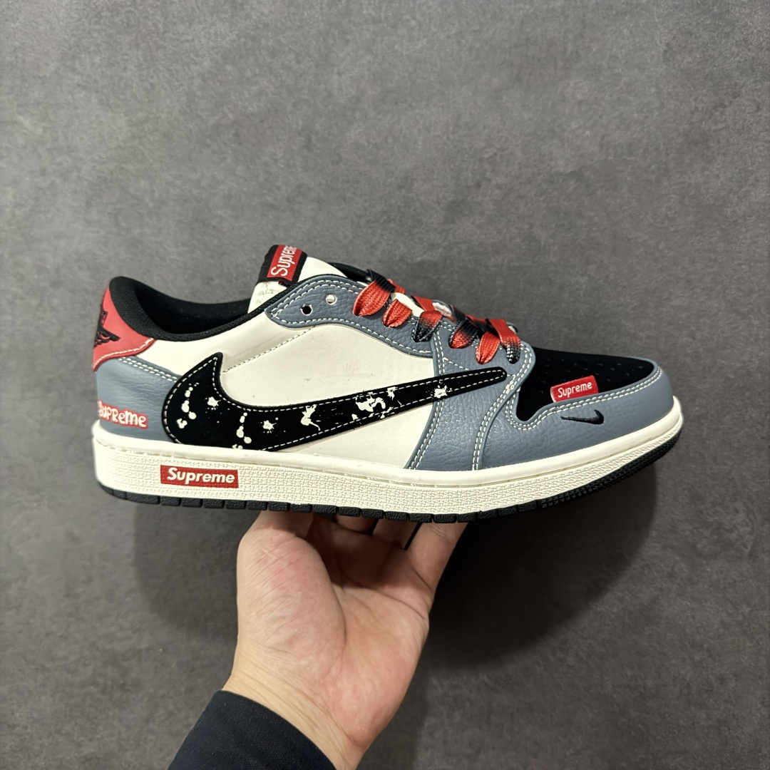 定制版Fragment x Travis Scott xDior Air Jordan 1 Low 三方联名倒钩