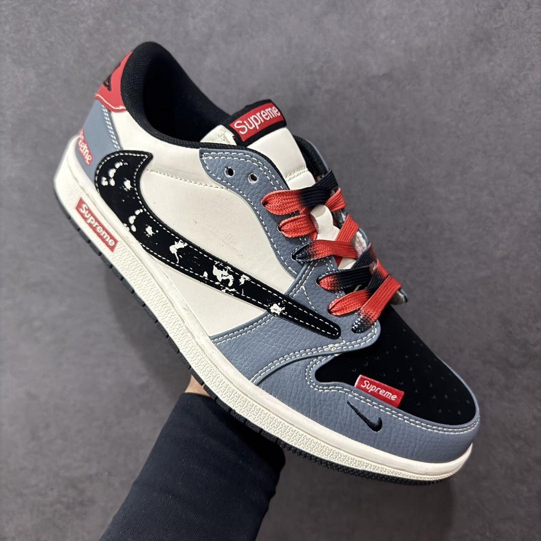 定制版Fragment x Travis Scott xDior Air Jordan 1 Low 三方联名倒钩