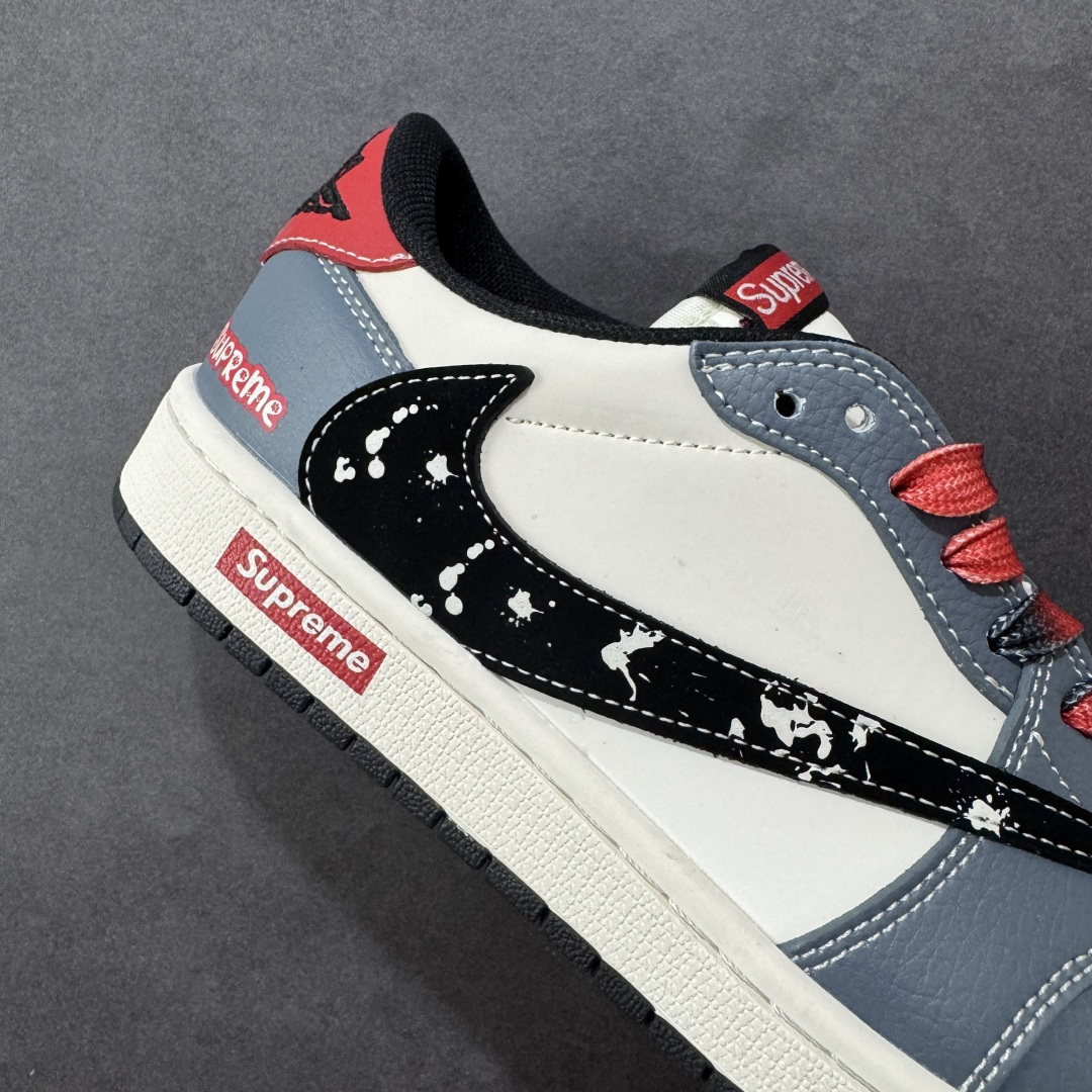 定制版Fragment x Travis Scott xDior Air Jordan 1 Low 三方联名倒钩