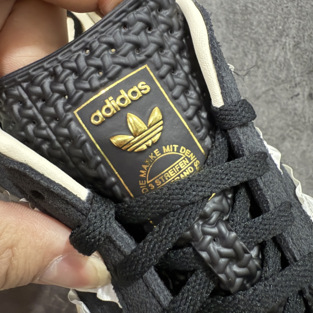 图片[6]-【渠道纯原版】AD Gazelle Indoor Trainers 羚羊内训系列低帮复古百搭休闲运动德训风板鞋 黑白生胶花边 JS1412 市场最高版本 完美还原zp细节，注意区别市场任何版本，完全不是一路货色‼️ 全鞋原材料打造，无任何色差，正确鞋型，后跟港宝材料定型，正确微透生胶大底，反口内里头层细腻小牛皮，纸板中底 鞋垫背胶，侧面正确烫金压印字母，所有细节完美还原‼️ 尺码：35 36 36.5 37 38 38.5 39 40 40.5 41 42 42.5 43 44 44.5 45-选品中心