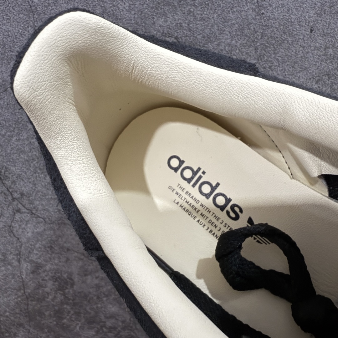 图片[7]-【渠道纯原版】AD Gazelle Indoor Trainers 羚羊内训系列低帮复古百搭休闲运动德训风板鞋 黑白生胶花边 JS1412 市场最高版本 完美还原zp细节，注意区别市场任何版本，完全不是一路货色‼️ 全鞋原材料打造，无任何色差，正确鞋型，后跟港宝材料定型，正确微透生胶大底，反口内里头层细腻小牛皮，纸板中底 鞋垫背胶，侧面正确烫金压印字母，所有细节完美还原‼️ 尺码：35 36 36.5 37 38 38.5 39 40 40.5 41 42 42.5 43 44 44.5 45-选品中心