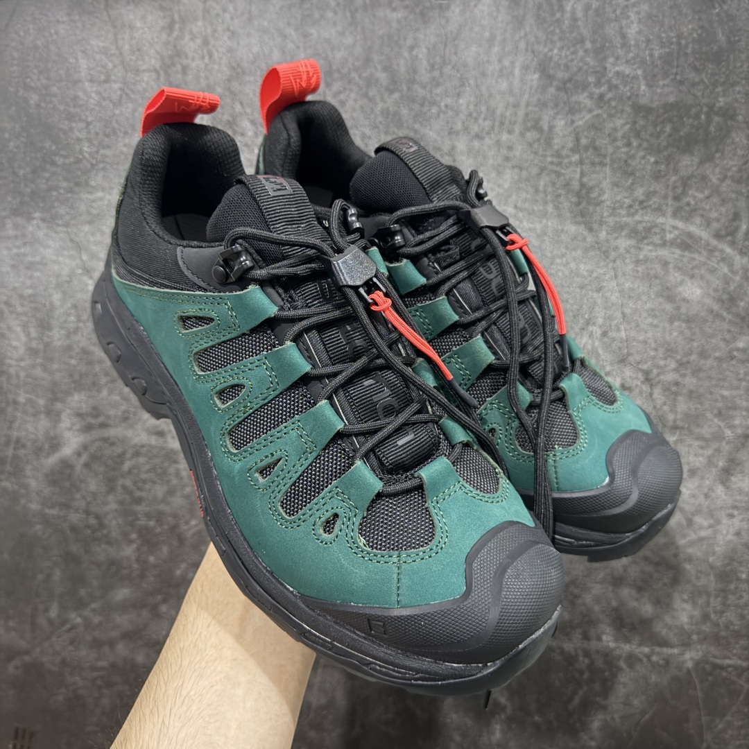 SALOMON萨洛蒙 QUEST 2 x GR10K 舒适百搭耐磨 低帮跑步鞋 男女同款 黑绿色东莞高端