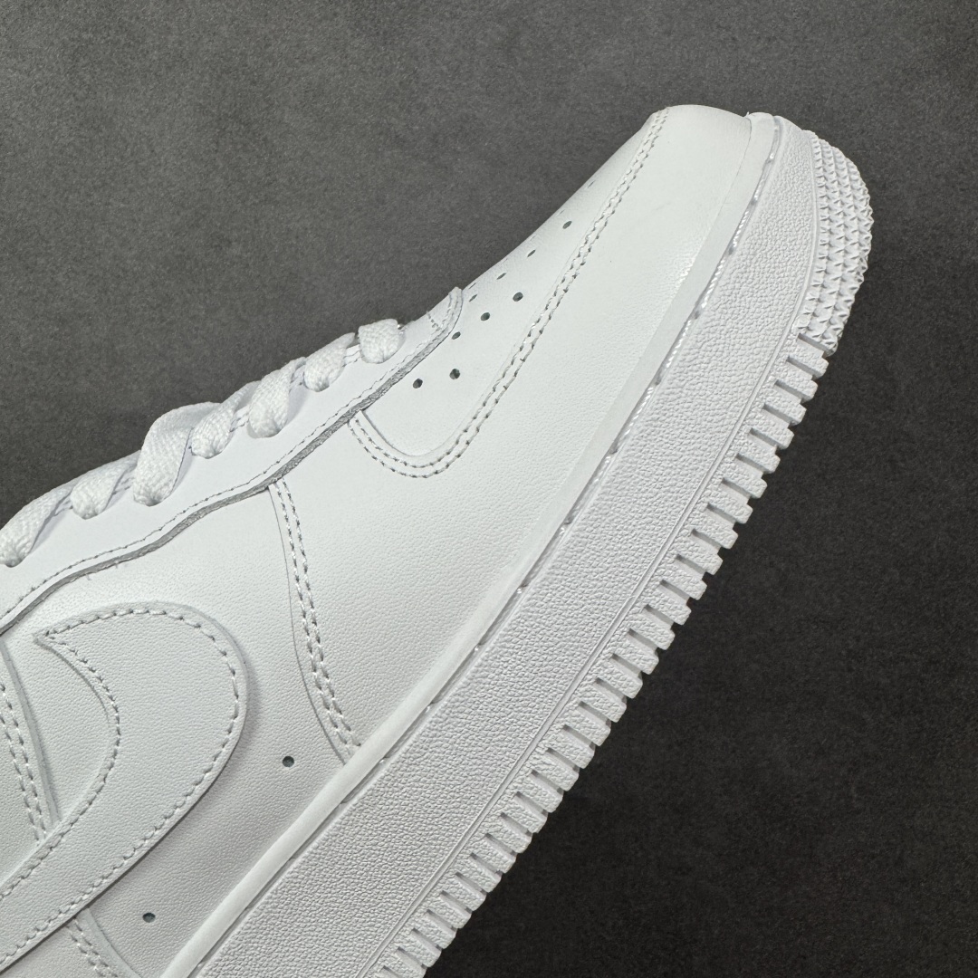 【福利套现版】NK Air Force 1 空军一号 纯白低帮 大厂福利款 二层皮 原盒配件 中底拉帮完