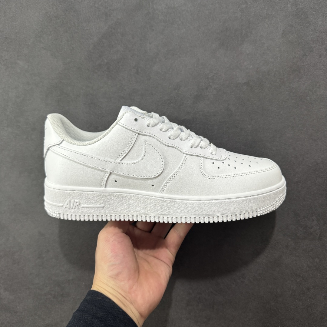 【福利套现版】NK Air Force 1 空军一号 纯白低帮 大厂福利款 二层皮 原盒配件 中底拉帮完