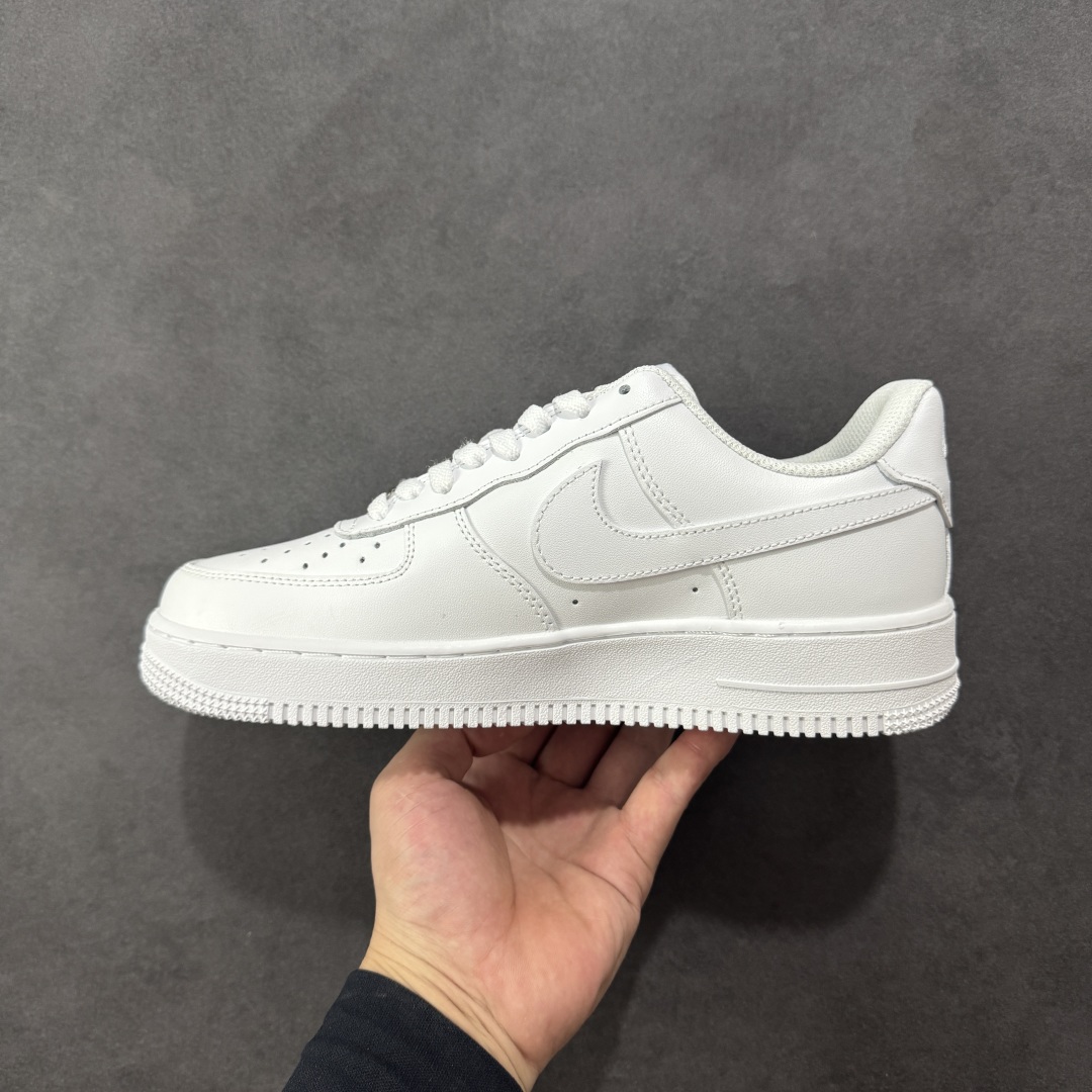 【福利套现版】NK Air Force 1 空军一号 纯白低帮 大厂福利款 二层皮 原盒配件 中底拉帮完