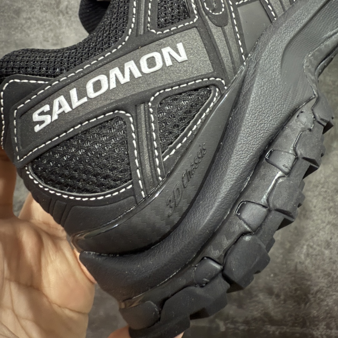 图片[3]-【绿x版】SALOMON XA Pro 3D ADV 萨洛蒙潮流越野机能户外功能鞋 黑色 491274 新配色出货 纯原外贸平台特供订单 耗时半年巨作 全套原纸板楦头开发 原厂特供网布配套加持 确保原汁原味 完美呈现版型 原档数据独家私模五层组合大底 男女鞋同步官方开发至46.5 原装Ortholite轻量化鞋垫 中底布带钢印编号 原厂TPU锁扣 进口港宝加持 后跟自然饱满 还原公司包裹性 鞋面采用SENSIFT贴合技术 全方位贴合包裹脚型 鞋跟部鞋底牵引设计 提供强大的抓地性能 更适应野外崎岖不平的道路 其3D ADVANCED CHASSIS底盘 材料轻量大化 钉齿设计更具稳定性 防护性 鞋底易磨损区运用CONTAGRIP高耐磨材料 应对城市硬质路面长距离跑考验 尺码：36 36.5 37.5 38 38.5 39 40 40.5 41 42 42.5 43 44 44.5 45 46 46.5-选品中心