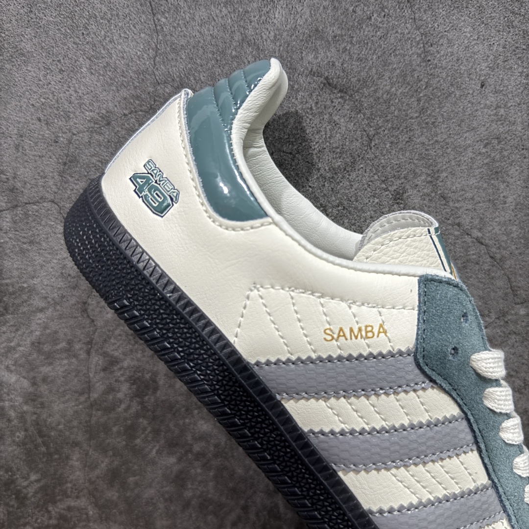 【纯原】Adidas三叶草SAMBA OG 绿白 休闲德训板鞋 该鞋款鞋面采用多种材料拼接(缝/车线)S