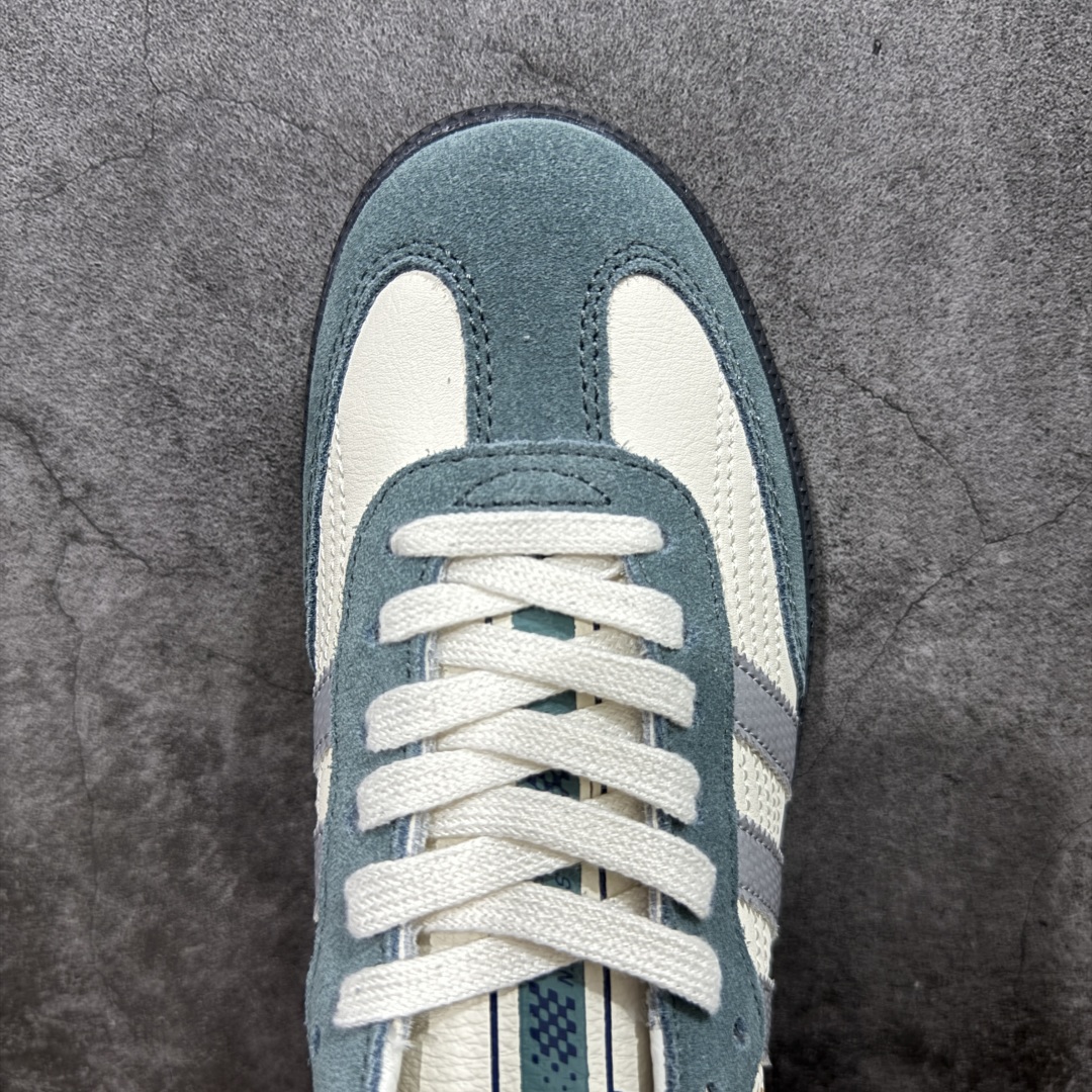 【纯原】Adidas三叶草SAMBA OG 绿白 休闲德训板鞋 该鞋款鞋面采用多种材料拼接(缝/车线)S