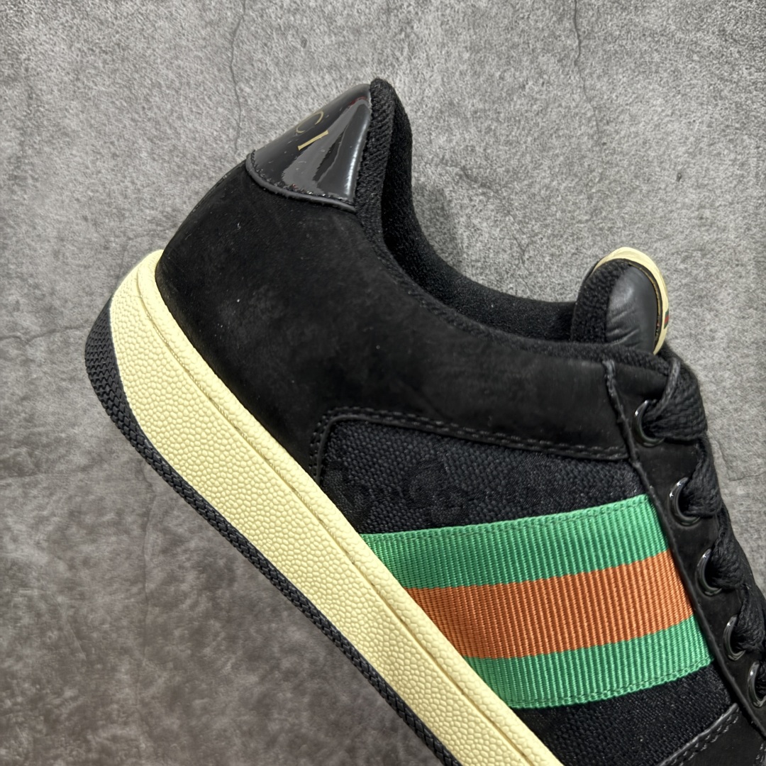 图片[7]-【广东纯原版】Gucci做旧小脏鞋 黑蓝红 ZP开发 原版开模 金属双G水晶圆柱形标 Gucci原版纹织带 真正水洗布标 鞋面擦色牛皮拼接经典双G布面料，皮面切口全油边封口工艺，原版毛巾布里细腻柔软更舒适透气，垫脚乳胶注塑一体，私模钢印，双色原版TPU大底(下层宽，上层窄) 配进口原版四边封干燥剂、原版18股鞋带，新版红盒子，与专柜配套包装一致 尺码：40-45-选品中心