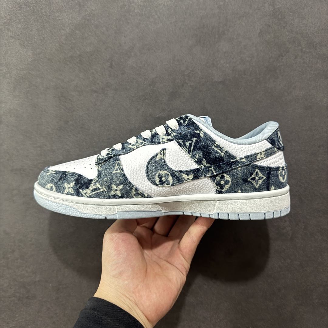 【纯原】Nike SB Dunk Low LV联名 扎染牛仔 周年高端定制 低帮休闲板鞋#定制鞋盒 大厂