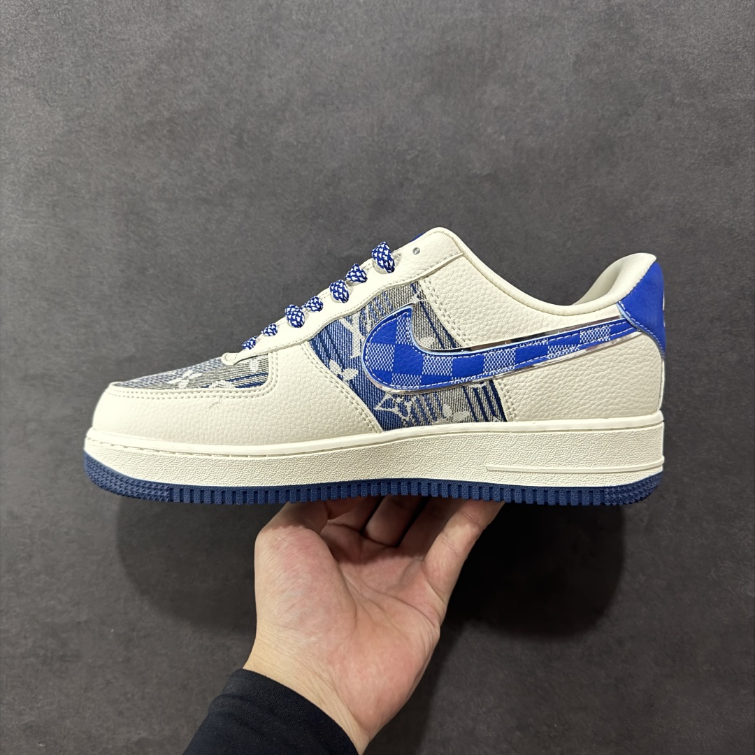 【纯原】Nike Air Force 1 '07 Low “路易威登LV联名--- 米白蓝帆布印花” 高