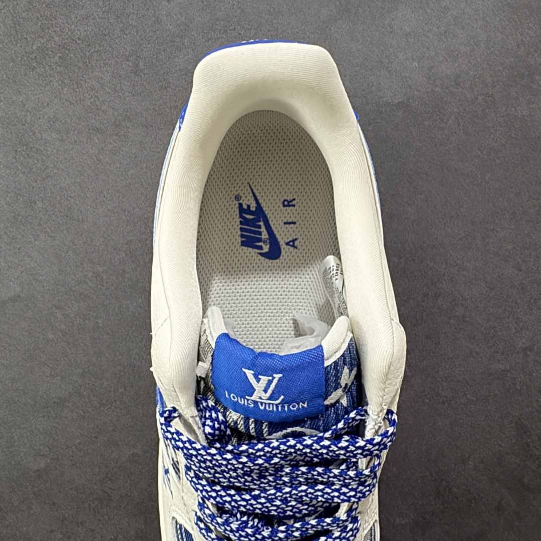 【纯原】Nike Air Force 1 '07 Low “路易威登LV联名--- 米白蓝帆布印花” 高