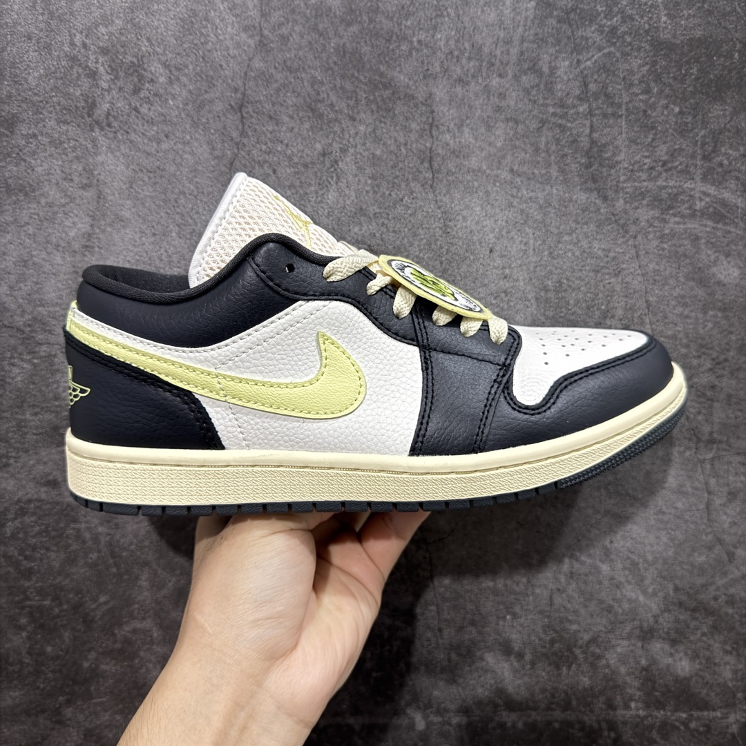 【DT纯原】Air Jordan Low AJ1 乔1黑白绿 低帮文化休闲运动板鞋 HQ3009-003