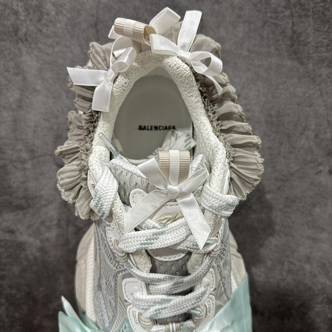 VG版本Balenciaga 3XL Denim 同步 巴黎世家十代 新款蕾丝白银绿 潮流跑鞋 WTSAX0210