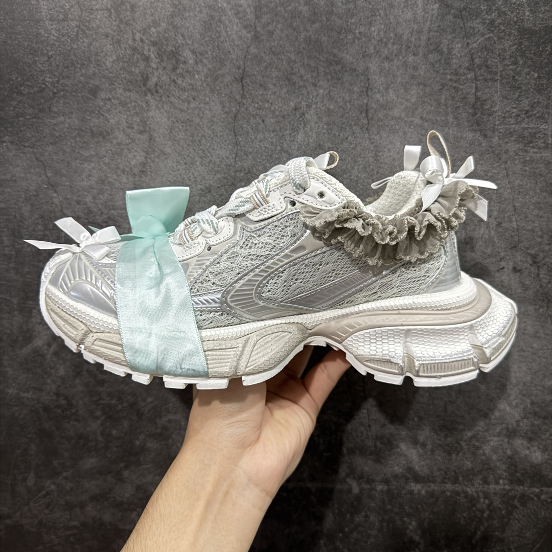 VG版本Balenciaga 3XL Denim 同步 巴黎世家十代 新款蕾丝白银绿 潮流跑鞋 WTSAX0210
