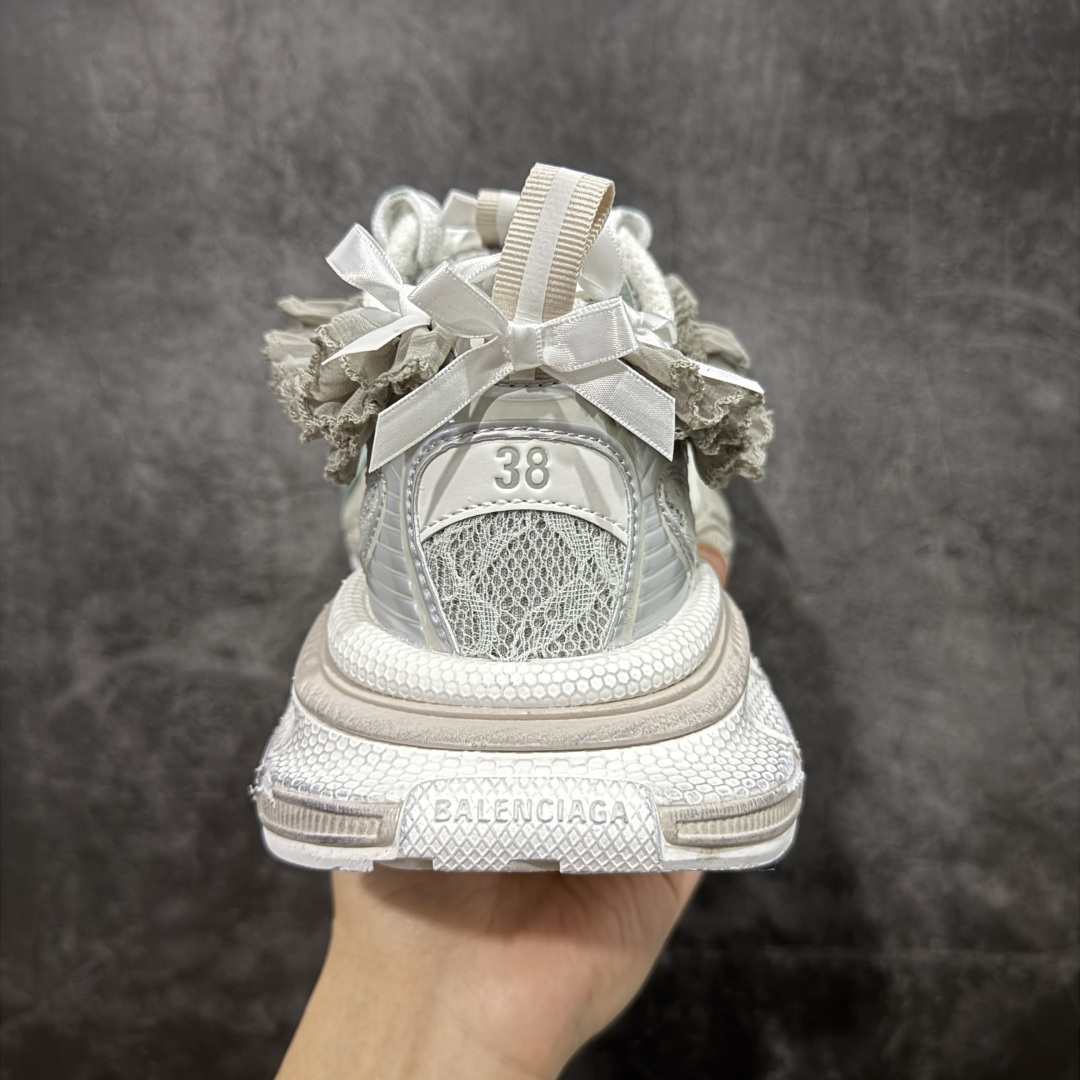 VG版本Balenciaga 3XL Denim 同步 巴黎世家十代 新款蕾丝白银绿 潮流跑鞋 WTSAX0210