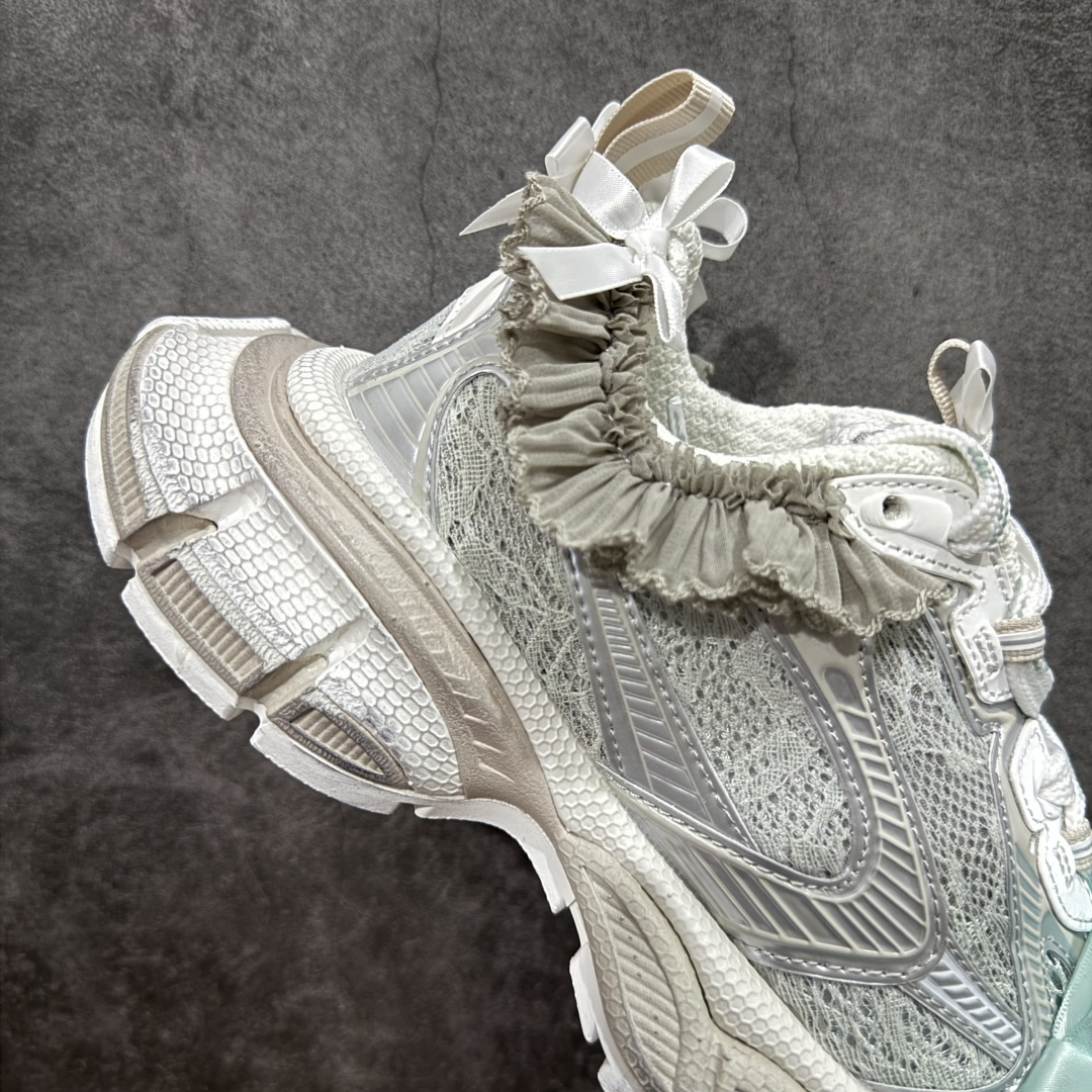 VG版本Balenciaga 3XL Denim 同步 巴黎世家十代 新款蕾丝白银绿 潮流跑鞋 WTSAX0210