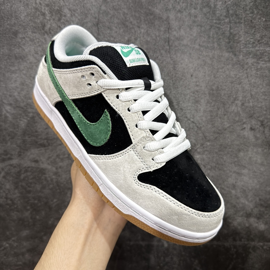 【纯原】Nike SB Dunk Low 灰绿黑 纯原大厂出品 极力推荐 原装头层材料 独家版型蒸餾加工