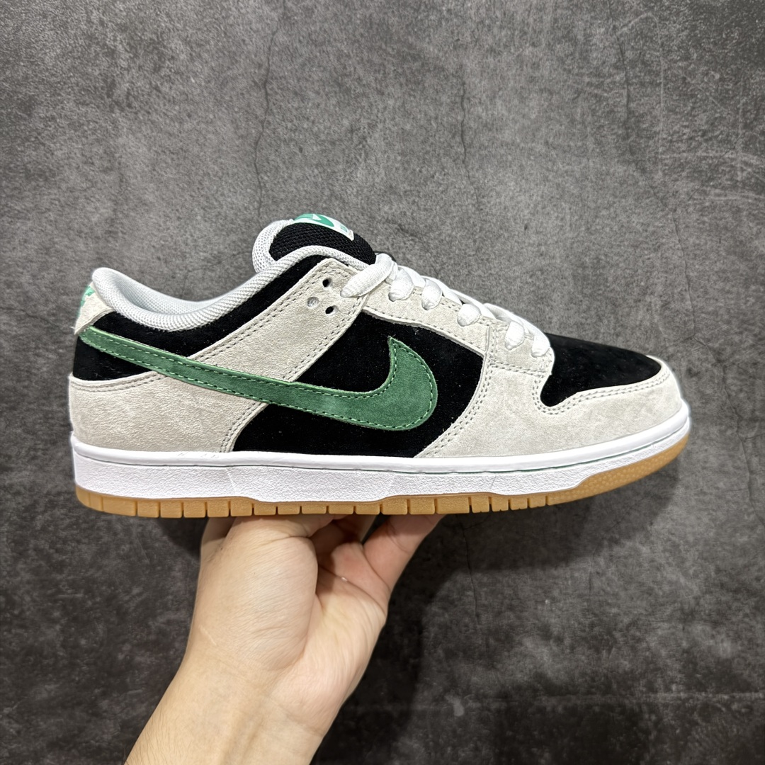 【纯原】Nike SB Dunk Low 灰绿黑 纯原大厂出品 极力推荐 原装头层材料 独家版型蒸餾加工