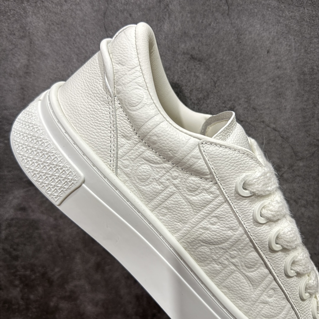 图片[7]-【渠道纯原】Dior B33 迪奥压花系带皮面时尚运动板鞋网球鞋 全套原厂新版原纸板楦头开发 原厂特供皮料加持 原档数据大底 高频字母排版细节 还原 Zp 高端零售特供批次 市售最强批次💪🏻 2024秋季新品 彰显非凡的精湛工艺 重新诠释经典的网球鞋 时尚的廓形突显厚实感 采用全新的拉绒马海毛针织面料 突显柔软触感与富有层次感的流行色彩 搭配棕色绒面革镶片提升格调 别具一格的加垫鞋舌点缀以压花效果Dior标志 后侧点缀以Dior 30Avenue Montaigne标志 可为各式休闲造型增添时尚气质 尺码：35-46-选品中心