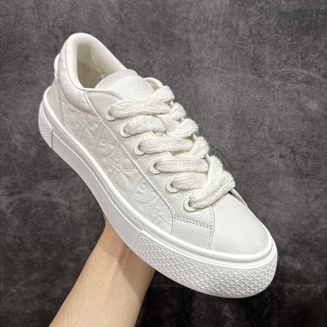 图片[3]-【渠道纯原】Dior B33 迪奥压花系带皮面时尚运动板鞋网球鞋 全套原厂新版原纸板楦头开发 原厂特供皮料加持 原档数据大底 高频字母排版细节 还原 Zp 高端零售特供批次 市售最强批次💪🏻 2024秋季新品 彰显非凡的精湛工艺 重新诠释经典的网球鞋 时尚的廓形突显厚实感 采用全新的拉绒马海毛针织面料 突显柔软触感与富有层次感的流行色彩 搭配棕色绒面革镶片提升格调 别具一格的加垫鞋舌点缀以压花效果Dior标志 后侧点缀以Dior 30Avenue Montaigne标志 可为各式休闲造型增添时尚气质 尺码：35-46-选品中心