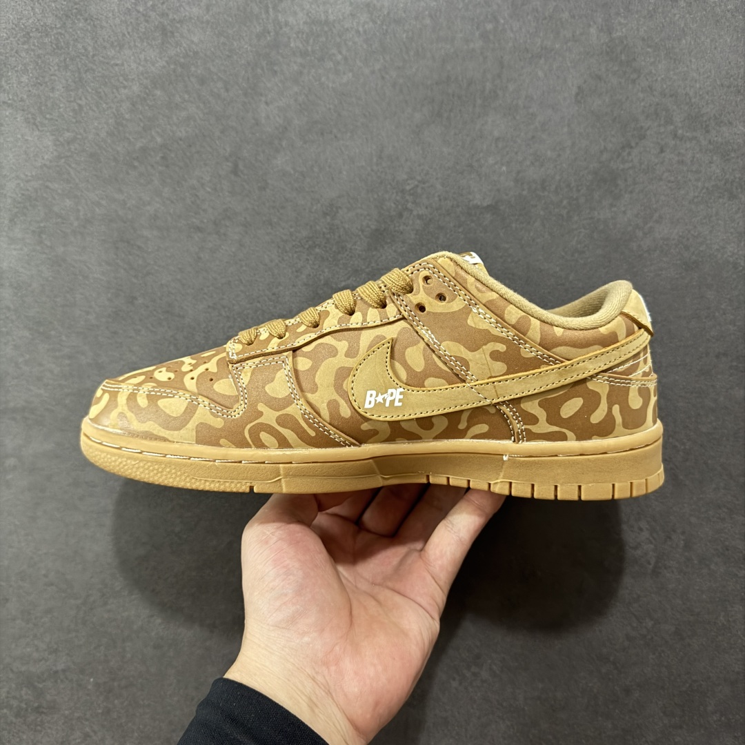 【纯原】Bape x Nike Dunk SB Low Bpae猿人头 x 耐克 SB 低帮 联名小麦 