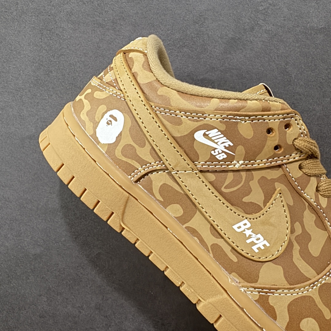 【纯原】Bape x Nike Dunk SB Low Bpae猿人头 x 耐克 SB 低帮 联名小麦 