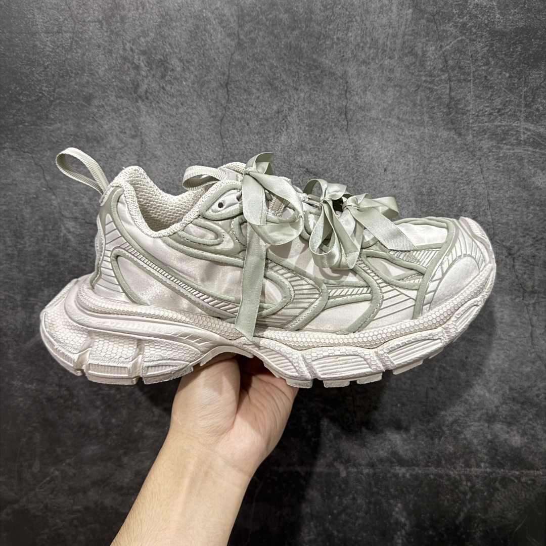 Balenciaga 3XL Denim 官方同步 巴黎世家十代10代 缎面蝴蝶结灰色 潮流跑鞋全套原纸