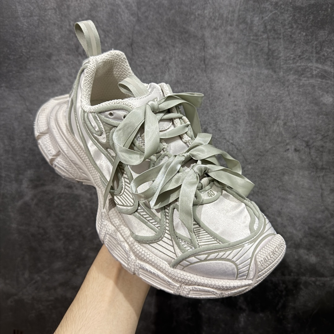 Balenciaga 3XL Denim 官方同步 巴黎世家十代10代 缎面蝴蝶结灰色 潮流跑鞋全套原纸