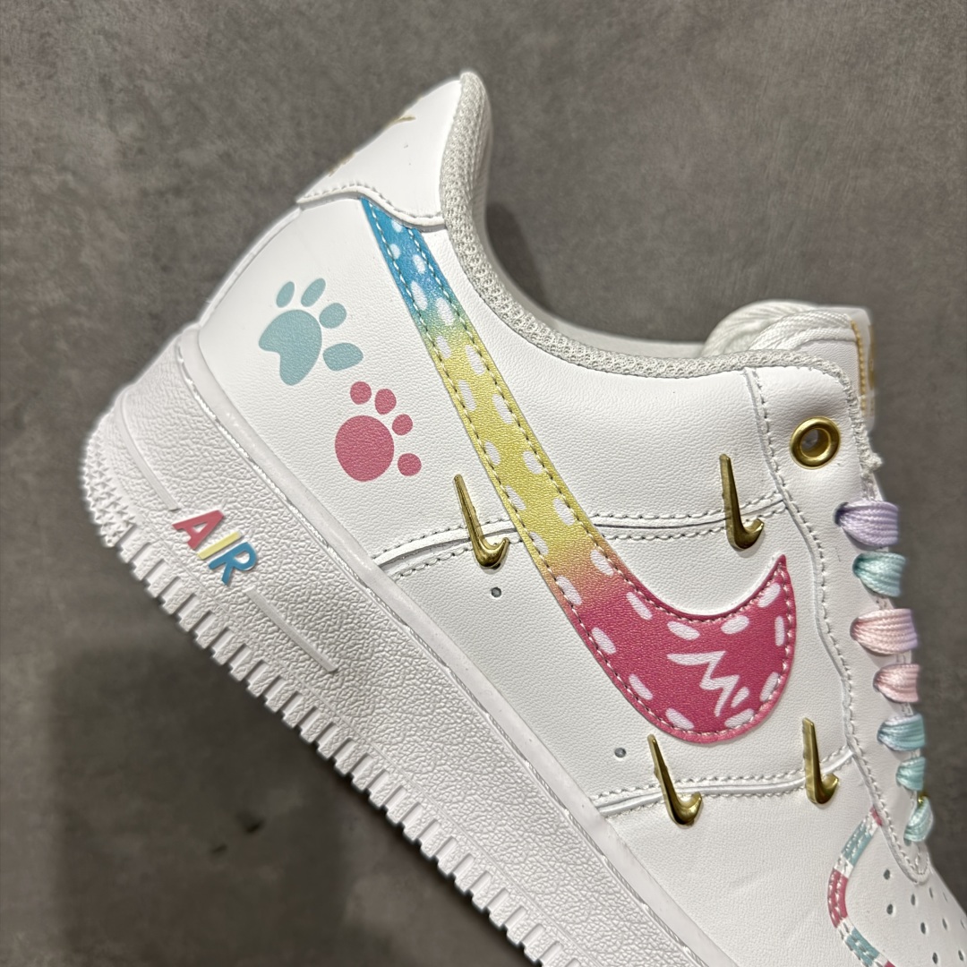 【纯原】Nike Air Force 1 Low’07 四勾彩虹蛋糕 空军一号低帮休闲板鞋 定制皮料 定