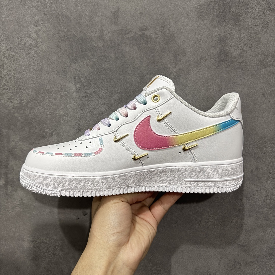 【纯原】Nike Air Force 1 Low’07 四勾彩虹蛋糕 空军一号低帮休闲板鞋 定制皮料 定