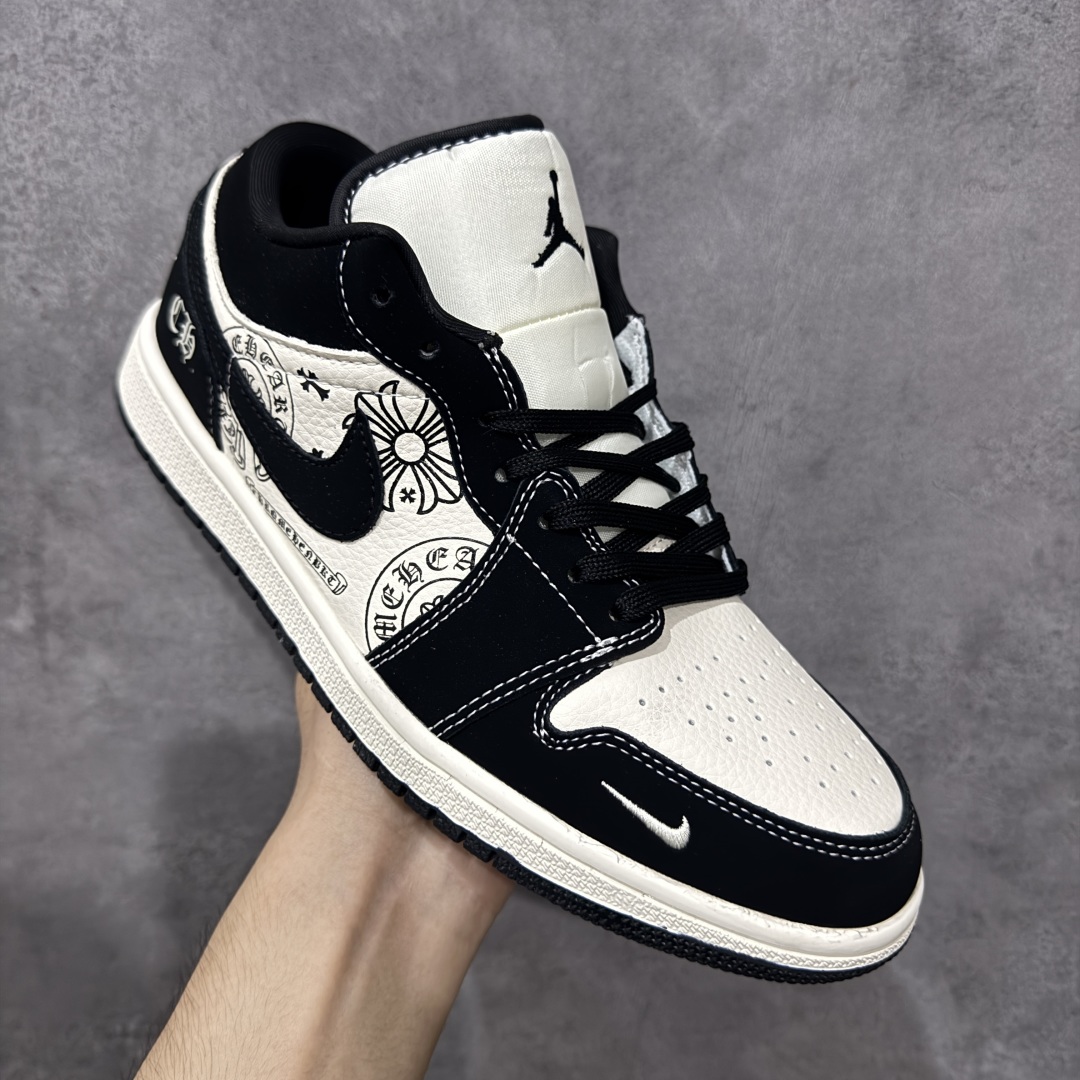 【纯原】Air Jordan 1 Low × Chrome Hearts联名 高端定制 低帮复古篮球鞋#