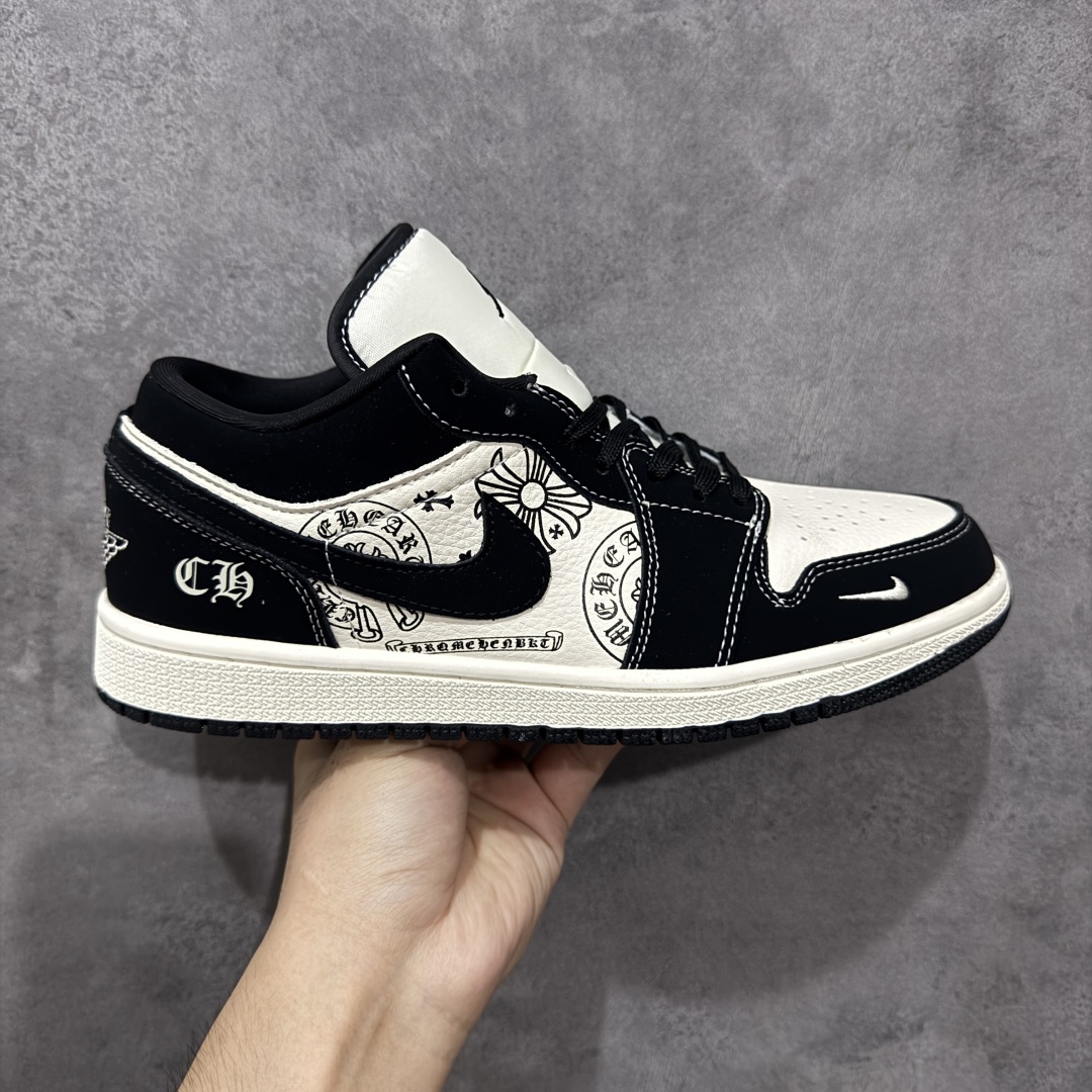 【纯原】Air Jordan 1 Low × Chrome Hearts联名 高端定制 低帮复古篮球鞋#