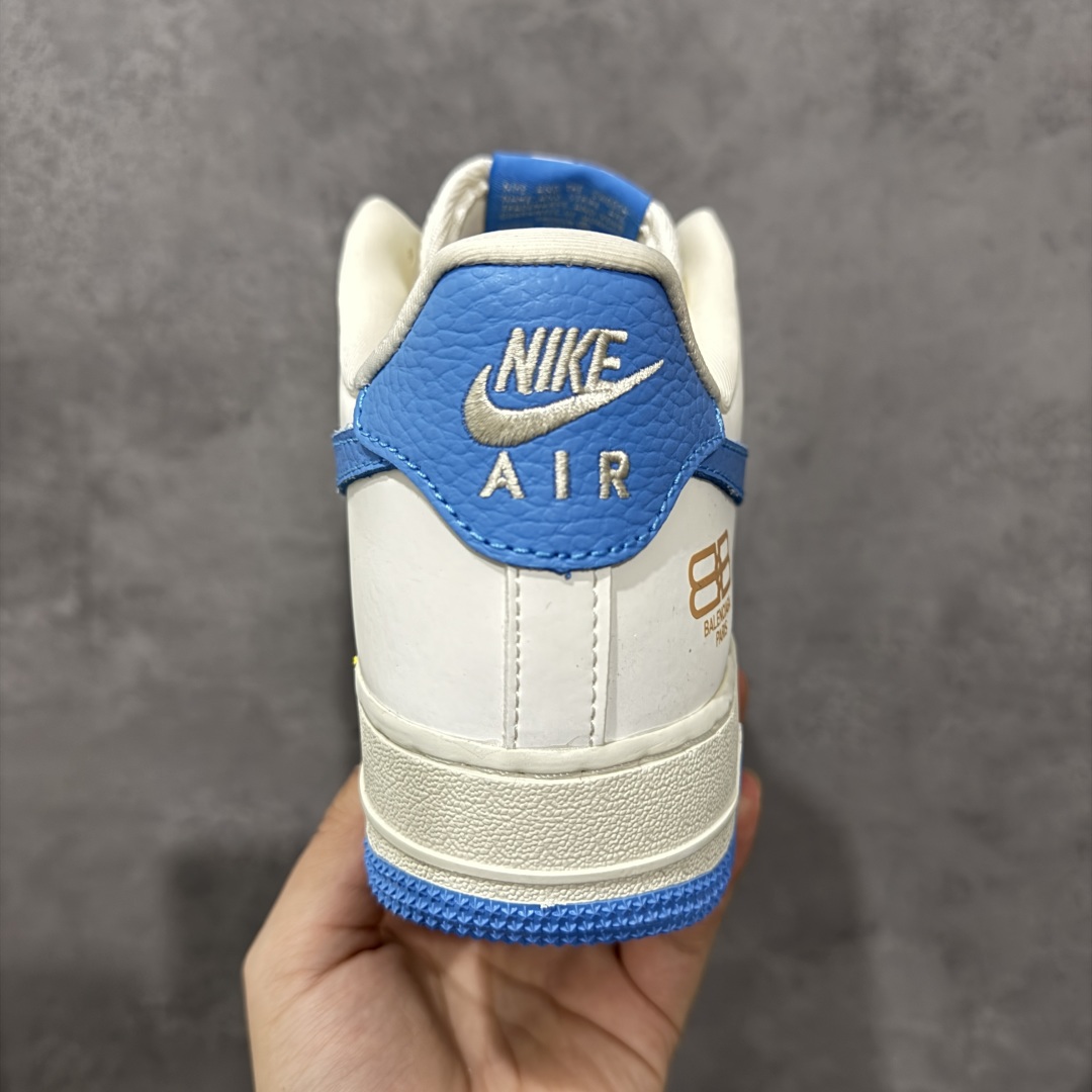 【纯原】Nike Air Force 1'07 Low 巴黎世家联名 白蓝金 空军一号低帮休闲板鞋 YF