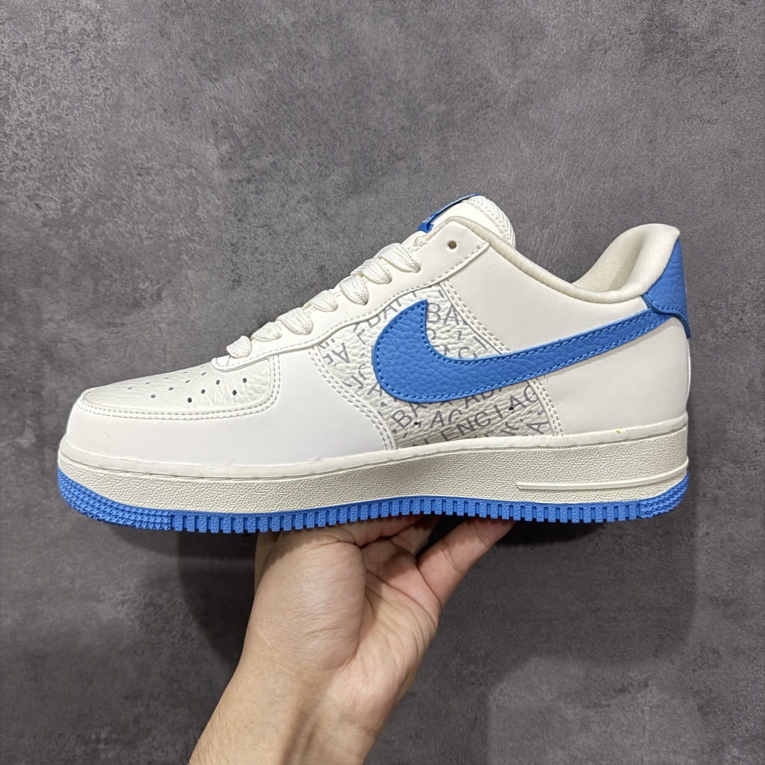 【纯原】Nike Air Force 1'07 Low 巴黎世家联名 白蓝金 空军一号低帮休闲板鞋 YF