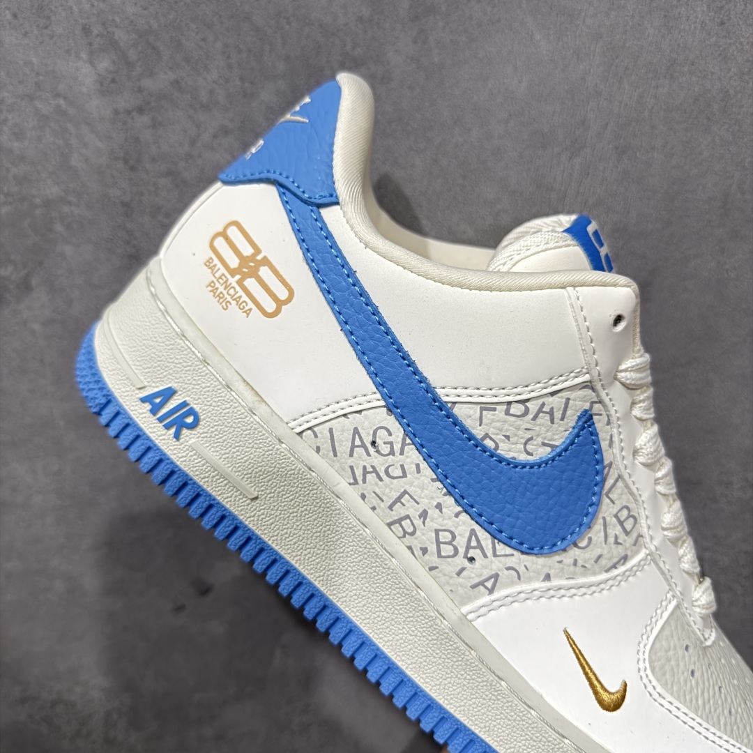 【纯原】Nike Air Force 1'07 Low 巴黎世家联名 白蓝金 空军一号低帮休闲板鞋 YF