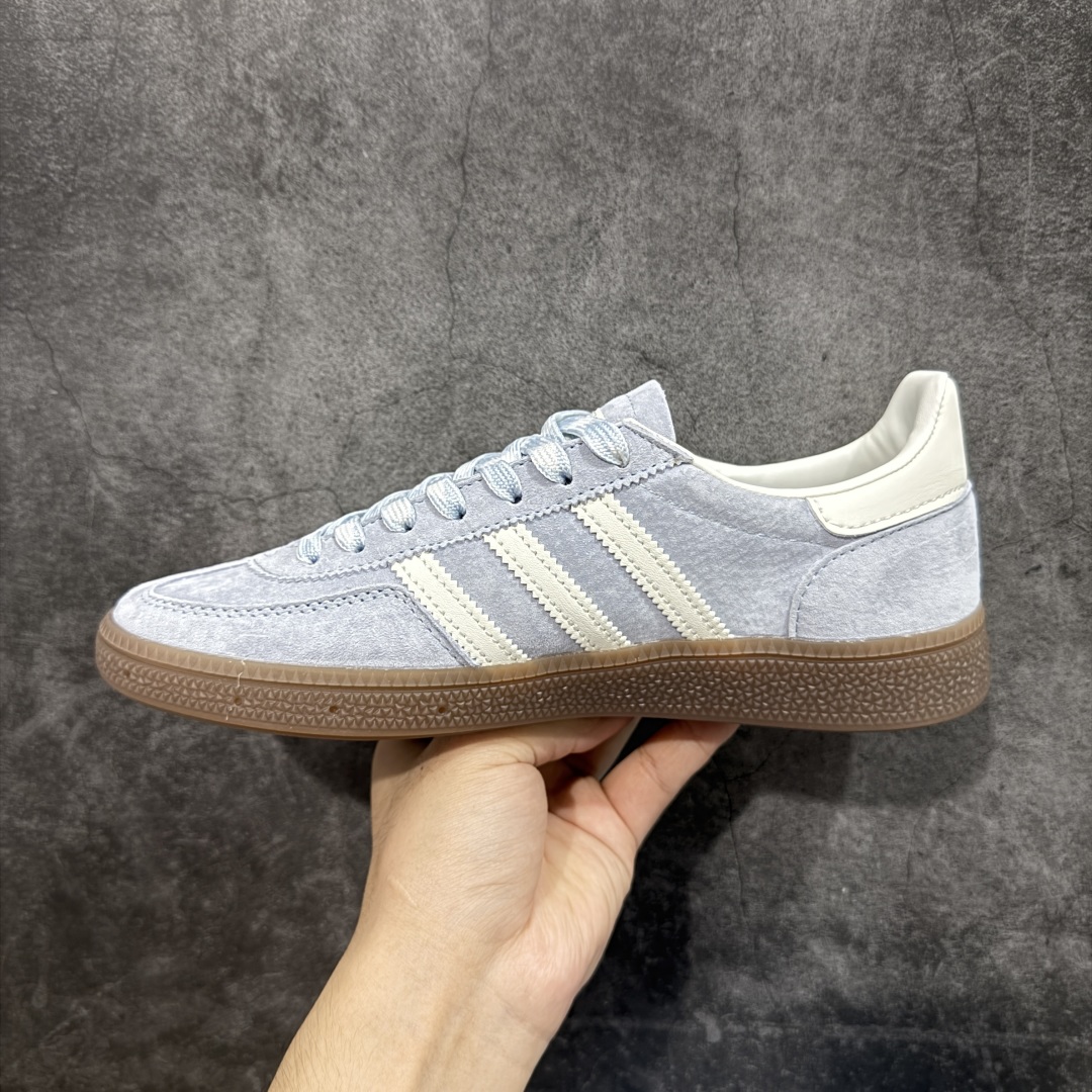 【纯原】Adidas Handball Spezial 阿迪达斯经典款牛皮复古休闲板鞋 蓝白生胶 KI5